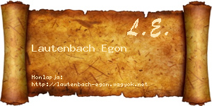 Lautenbach Egon névjegykártya